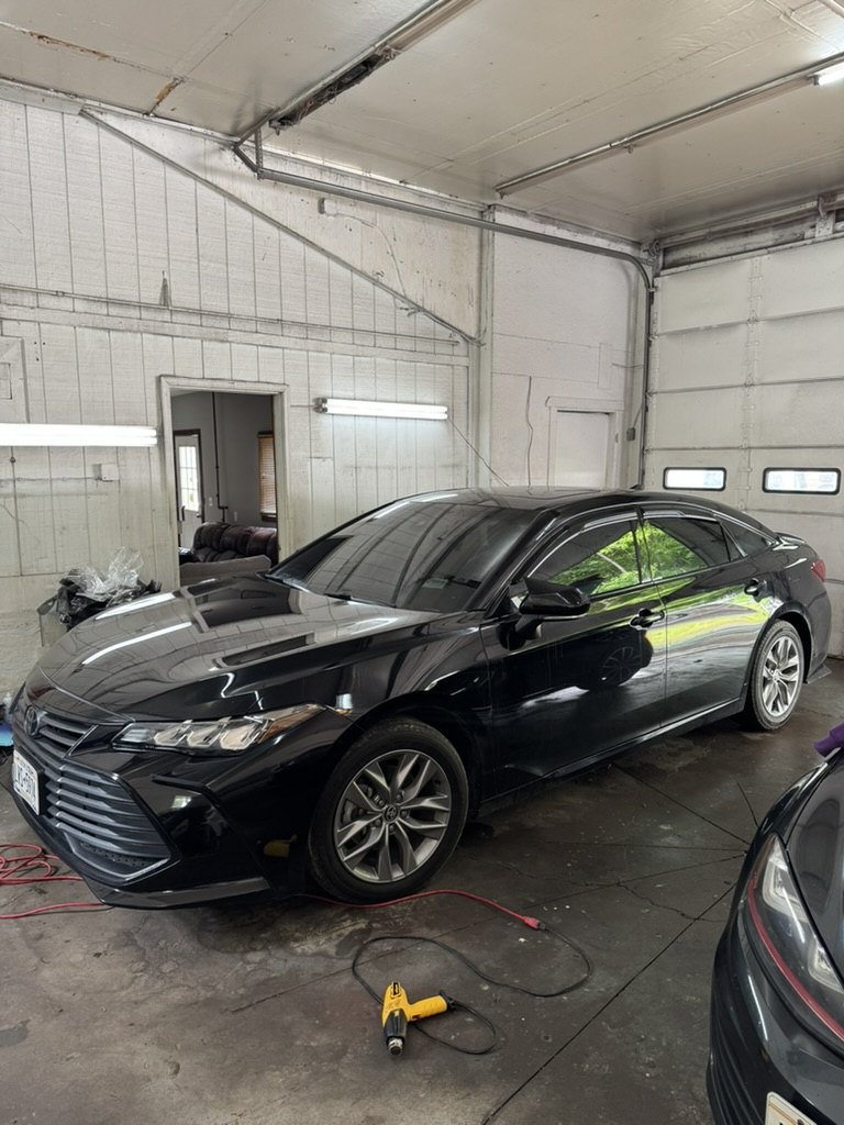 Black Toyota Avalon with window tint